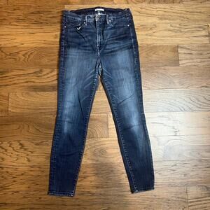 Good American Jeans Women's Dark Wash Denim High Rise Skinny
